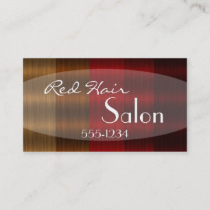 Shades of Red Hair Colour Stylist Business Cards
