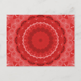Shades of Red Kaleidoscope Postcard