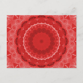 Shades of Red Kaleidoscope Postcard