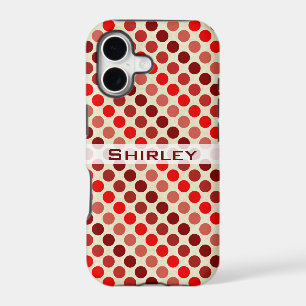 Shades of Red Polka Dots by Shirley Taylor