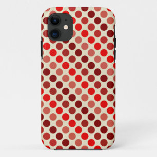 Shades of Red Polka Dots by Shirley Taylor iPhone 11 Case