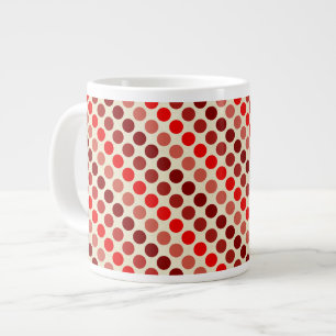Shades of Red Polka Dots by Shirley Taylor Large Coffee Mug