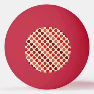 Shades of Red Polka Dots by Shirley Taylor Ping Pong Ball