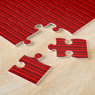 Shades of Red Stripes Jigsaw Puzzle