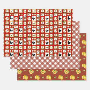 SHADES OF RED WRAPPING PAPER SHEET