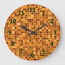Shades Of Rust Orange 'Watery' Mosaic Tile Pattern