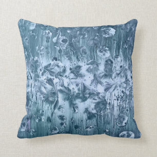 Shades of Steel Blue Throw Pillow