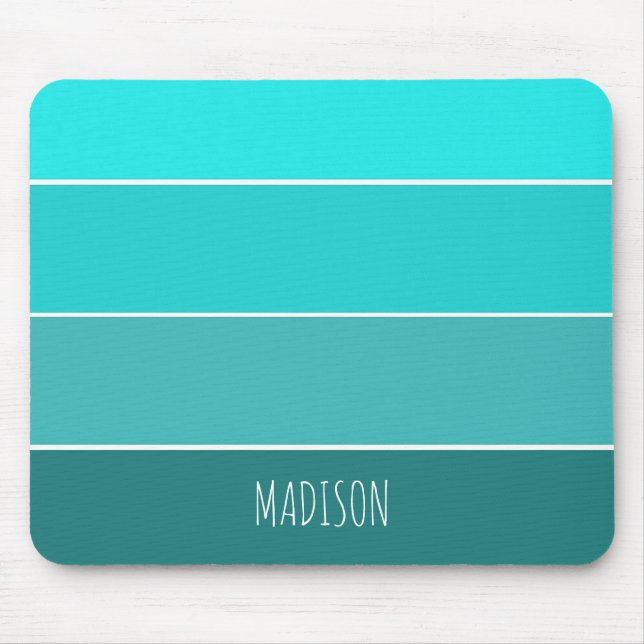 Shades of Teal custom personalized Mouse Mat (Front)