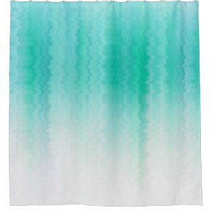 Shades of Turquoise Colour Shower Curtain
