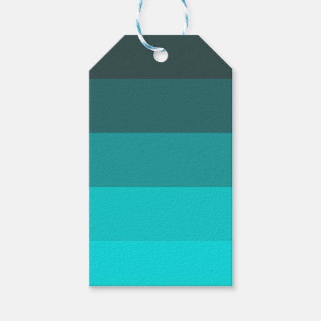 Shades of Turquoise Gift Tags (Front)
