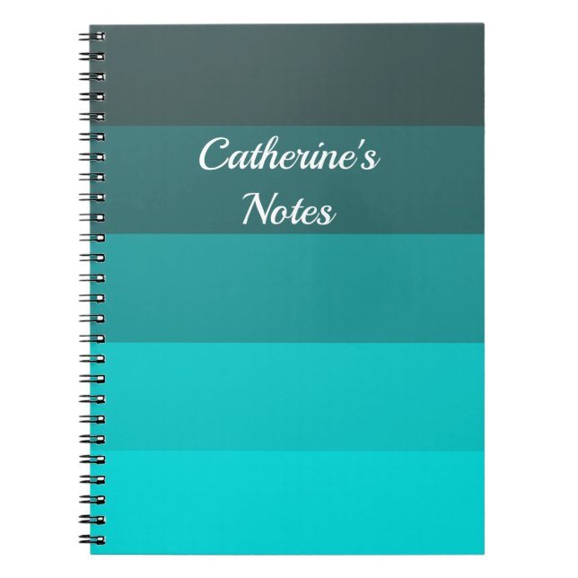 Shades of Turquoise  Notebook (Front)