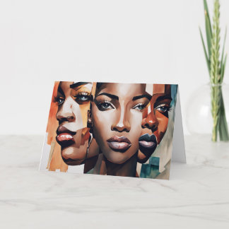 Shades of Us African Amercan Black Women Art Card