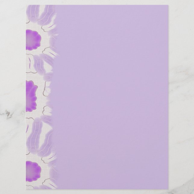 Shades of Violet Floral Retro Abstract Pattern (Front)