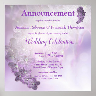 Shades of Violet Purple Orchids Poster