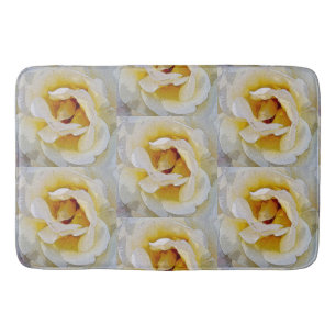 shades of white to yellow bath mat