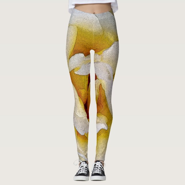 shades of white to yellow leggings (Front)