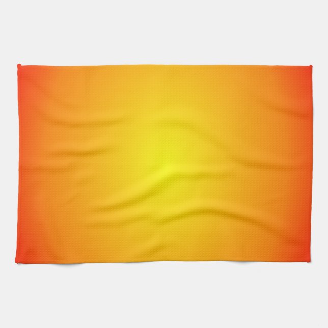 Shades of Yellow Orange Cheerful Bright Tea Towel (Horizontal)