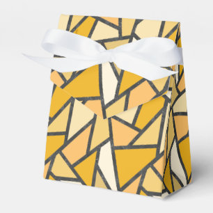 Shades of yellow stained glass pattern favour box