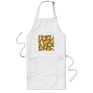 Shades of yellow stained glass pattern long apron