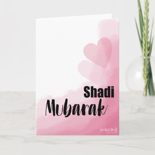 Shadi Mubarak - Pink Hearts Card (Front)