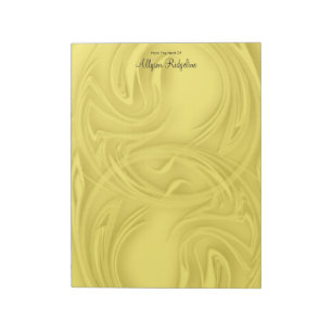Shadow Abstract Over Yellow Artwork Personalised Notepad