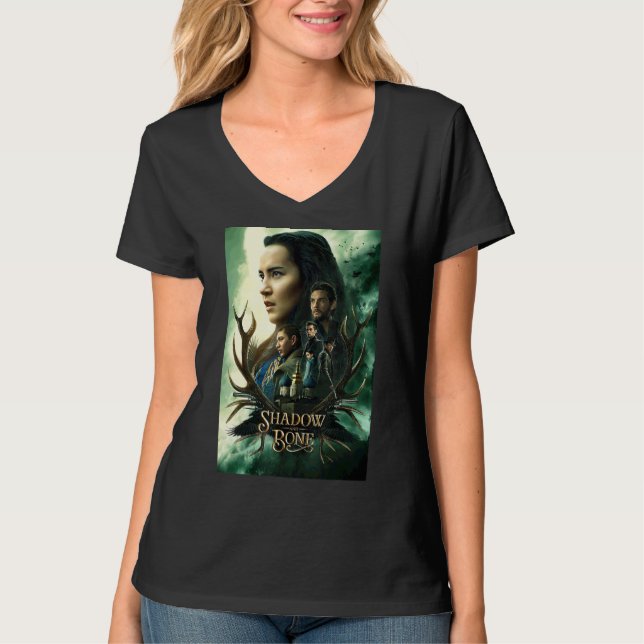 Shadow And Bone Antler Group Poster T-Shirt (Front)