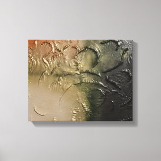 Shadow and Gold Splash Abstract Painting Canvas Print