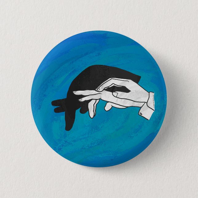 Shadow Anteater On Blue 6 Cm Round Badge (Front)