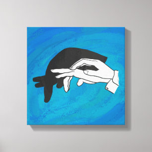Shadow Anteater On Blue Canvas Print