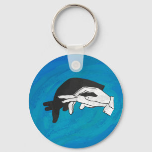 Shadow Anteater On Blue Key Ring