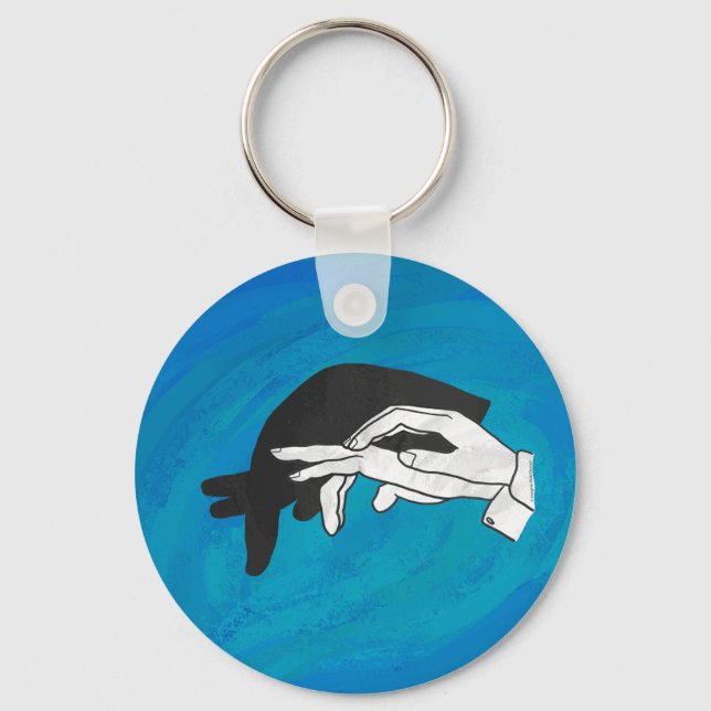 Shadow Anteater On Blue Key Ring (Front)