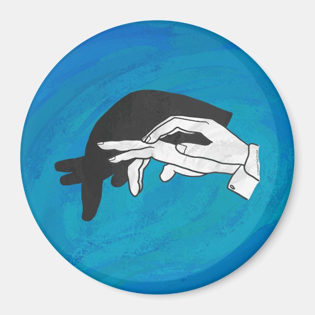 Shadow Anteater On Blue Magnet (Front)