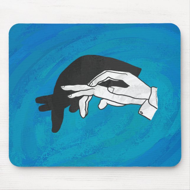 Shadow Anteater On Blue Mouse Mat (Front)