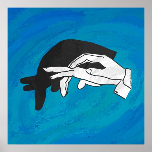 Shadow Anteater On Blue Poster (Front)