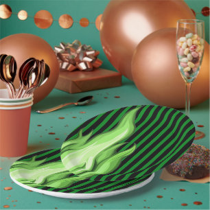 Shadow Ball Dark Fantasy Party green Paper Cup Plate