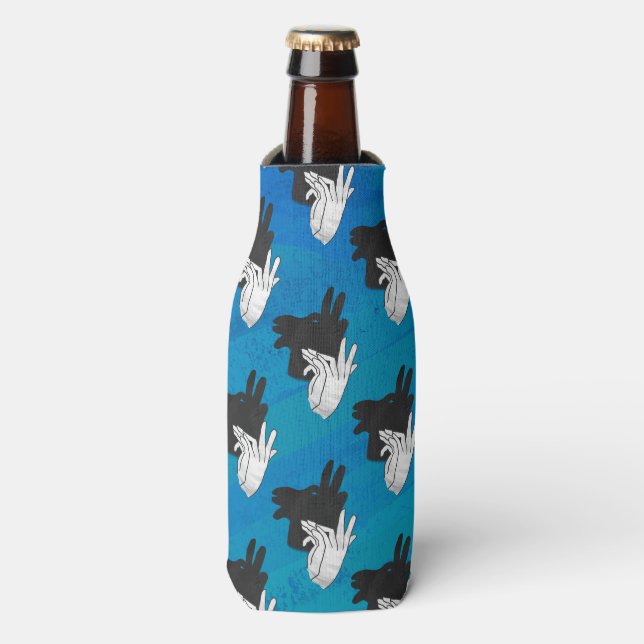 Shadow Billy Goat on Blue Bottle Cooler (Bottle Front)
