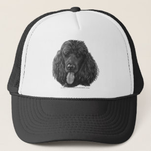 Shadow, Black Standard Poodle Trucker Hat