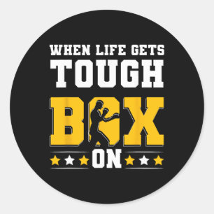 Shadow Boxing Punching Kickboxing G Gloves Boxer F Classic Round Sticker