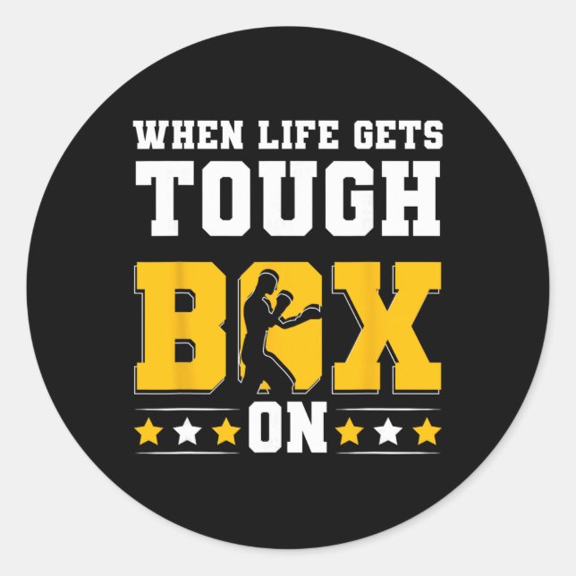 Shadow Boxing Punching Kickboxing G Gloves Boxer F Classic Round Sticker (Front)
