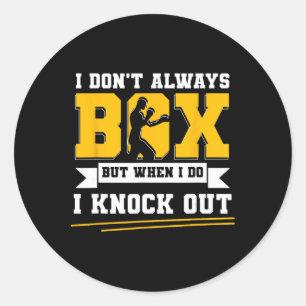 Shadow Boxing Punching Kickboxing G Gloves Boxer F Classic Round Sticker