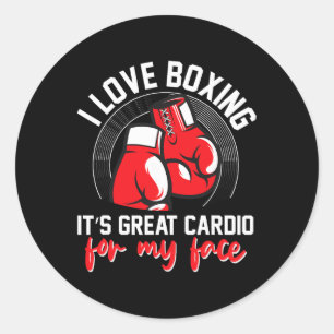 Shadow Boxing Punching Kickboxing G Gloves Boxer F Classic Round Sticker