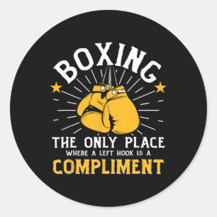 Shadow Boxing Punching Kickboxing G Gloves Boxer F Classic Round Sticker