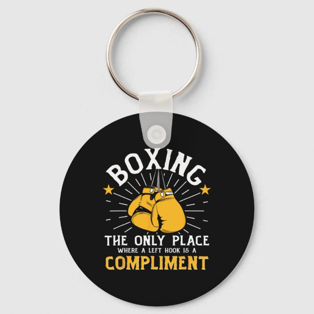 Shadow Boxing Punching Kickboxing G Gloves Boxer F Key Ring (Front)