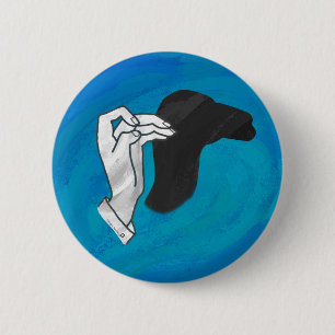Shadow Camel On Blue 6 Cm Round Badge