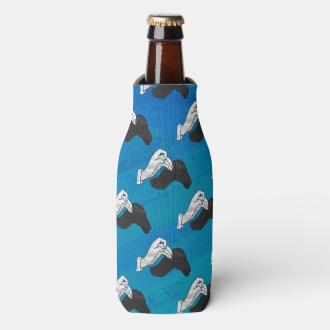 Shadow Camel on Blue Bottle Cooler (Bottle Front)
