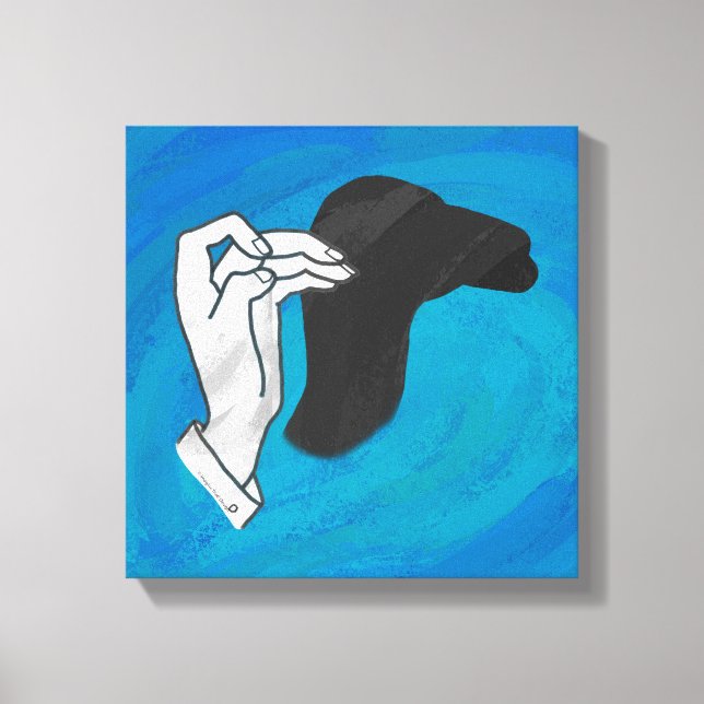 Shadow Camel On Blue Canvas Print (Front)
