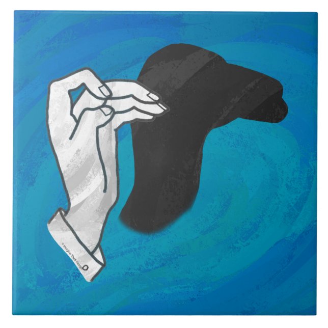 Shadow Camel On Blue Tile (Front)