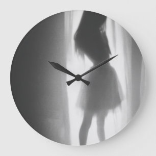 Shadow Dances by the Window Large Clock