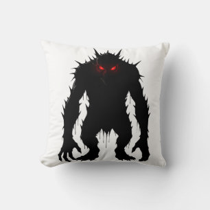 Shadow Demon Monster Red Eyes Horror gift Cushion