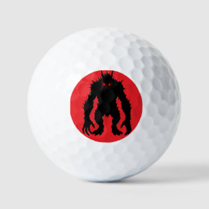 Shadow Demon Monster Red Eyes Horror gift Golf Balls